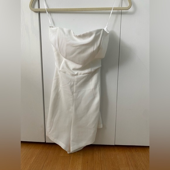 White Strapless Romper - Picture 3 of 3